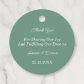 シンプルグリパーソナライズされたー結婚ン フェイバータグ (正面)