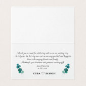 シンプルグリーナリーユーカリ金ゴールドサンキューカード (内部フラット)