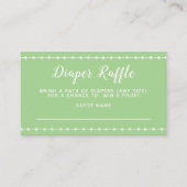 シンプルグリーンおむつラッフル エンクロージャーカード (正面)