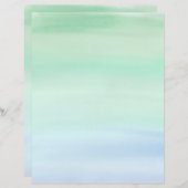 シンプルグリーンからブルーの水彩洗剤 (正面/裏面)