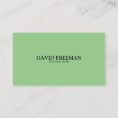 シンプルグリーンとホワイトの農場用トラクタ 名刺 (裏面)