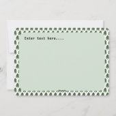 シンプルグリーンとホワイトクリスマスツリーリア文字 シーズンカード (裏面)