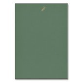 シンプルグリーンと金ゴールドファンシー結婚ズ テーブルナンバー (裏面)