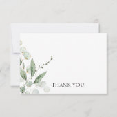 シンプルグリーンのお悔やみ葬儀お礼カード サンキューカード (正面)