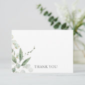 シンプルグリーンのお悔やみ葬儀お礼カード サンキューカード (スタンド正面)