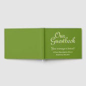 シンプルグリーンアンドベージュジェネリックイベントゲストブック ゲストブック (全面)