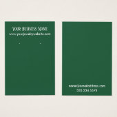 シンプルグリーンイヤリングホルダー表示カード (正面&裏面)