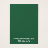 シンプルグリーンイヤリングホルダー表示カード (裏面)