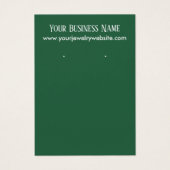 シンプルグリーンイヤリングホルダー表示カード (正面)