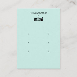 シンプルグリーンイヤリング表示カード 名刺
