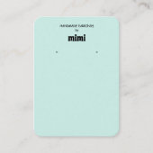 シンプルグリーンイヤリング表示名刺 名刺 (正面)