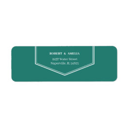 シンプルグリーンカスタマイズ差出人住所 ラベル