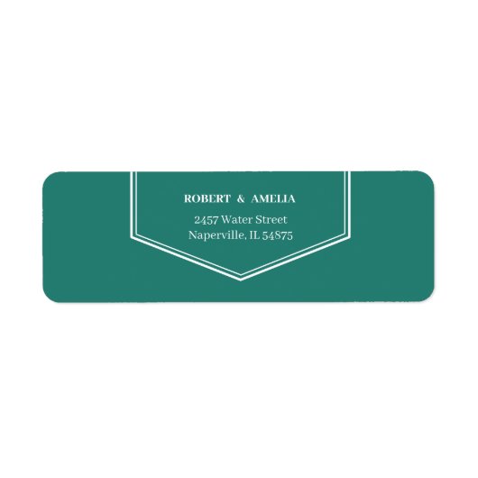 シンプルグリーンカスタマイズ差出人住所 ラベル (正面)