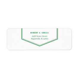 シンプルグリーンカスタム差出人住所 ラベル