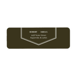 シンプルグリーンカスタム差出人住所 ラベル
