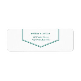 シンプルグリーンカスタム差出人住所 ラベル