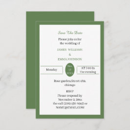 シンプルグリーンカスタム セーブザデート