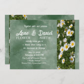 シンプルグリーンカトリック結婚式招待状 招待状 (正面/裏面)