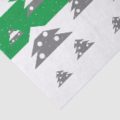 シンプルグリーンクリスマスツリーパターン雪の休日 薄葉紙 (詳細)