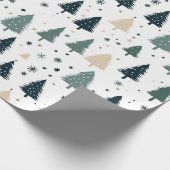 シンプルグリーンクリスマスツリー ラッピングペーパー (角)