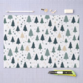 シンプルグリーンクリスマスツリー 薄葉紙 (クラフト)