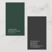 シンプルグリーングレイトレンディーミニマモダンリスト 名刺 (正面/裏面)