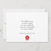 シンプルグリーンタイポグラフィ |祝日の挨拶 シーズンカード (裏面)