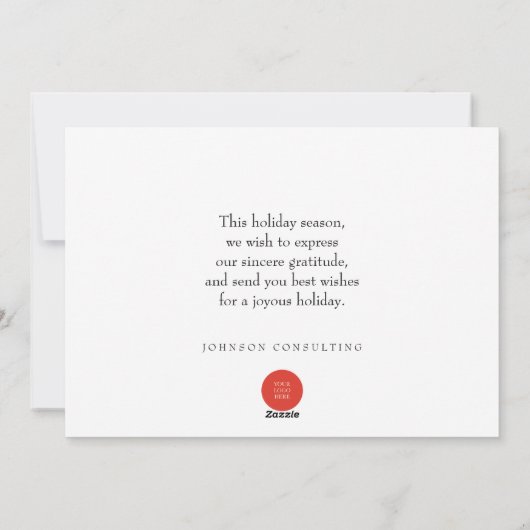 シンプルグリーンタイポグラフィ |祝日の挨拶 シーズンカード (裏面)