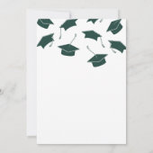 シンプルグリーンダブル卒業パーティー招待状 招待状 (裏面)