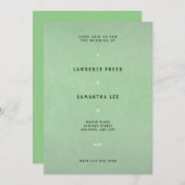 シンプルグリーンテクスチャ結婚式招待状 招待状 (正面/裏面)