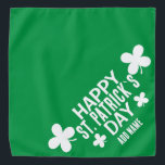 シンプルグリーンハッピーセントパトリックのデイタイポグラフィ バンダナ<br><div class="desc">Happy St. Patrick's DayシンプルはSt. Patrick's Dayにとって理想的なバンダナと言うタイポグラフィ付きの可愛い緑のバンダナ。ペット好きなら全てのペット、愛犬家、猫好きに贈り物としても理想的。お書ペットの名と福感じ運。</div>