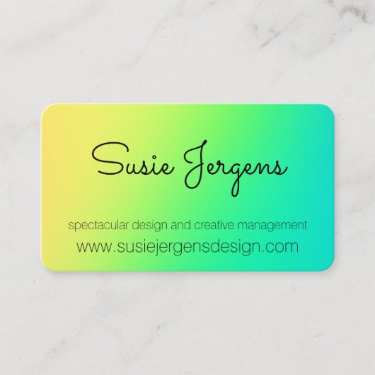 シンプルグリーンビグラデーションジネスカード 名刺 (正面)