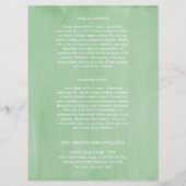 シンプルグリーンビューティーサロン料金表 (裏面)