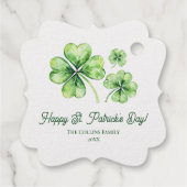 シンプルグリーンフォアリーフクローバーラックスセントパトリックス フェイバータグ (裏面)