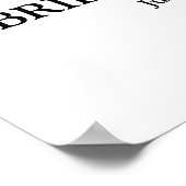 シンプルグリーンブライダルシャワーウェルカムサイン ポスター (角)