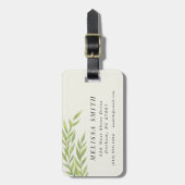 シンプルグリーンブランチ ラゲッジタグ (正面縦)