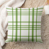 シンプルグリーンプレイドクリスマス クッション (ブランケット)