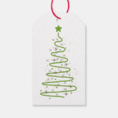 シンプルグリーンメリークリスマスギフトラベル ギフトタグ (裏面)