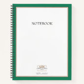 シンプルグリーンモノグラムビジネス ノートブック (正面)