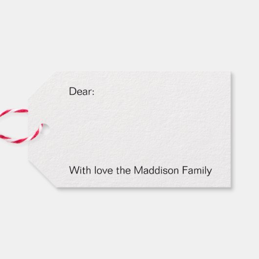 シンプルグリーンユーカリプトゥスメリークリスマスホリデー ギフトタグ (裏面横)