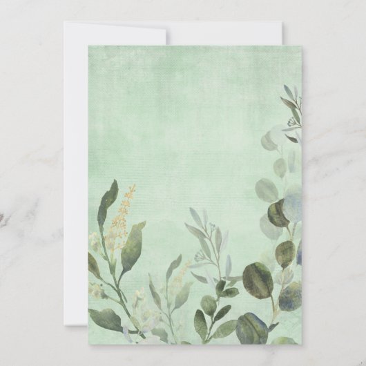 シンプルグリーンランド赤ちゃんシャワーバイメール 招待状 (裏面)