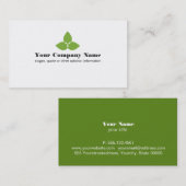 シンプルグリーンリーフのロゴ名刺 名刺 (正面/裏面)