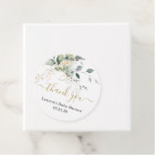 シンプルグリーンリーベビーシャワーメッセージカード フェイバータグ (インサイチュ)