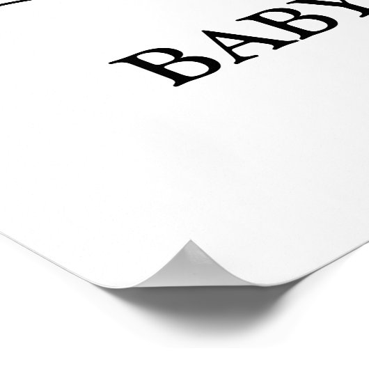 シンプルグリーンリーベビーシャワー歓迎サイン ポスター (角)