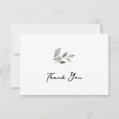 シンプルグリーンリー正教会キリスト教記念碑 サンキューカード (正面)