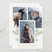 シンプルグリーンリー3枚写真 シーズンカード (正面/裏面)