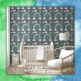 シンプルグリーンレインボーボホオンチャーク | 壁紙