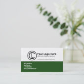 シンプルグリーンロゴ 名刺 (スタンド正面)