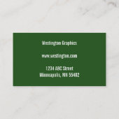 シンプルグリーンロゴ 名刺 (裏面)