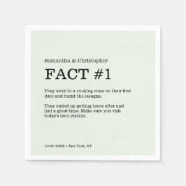 シンプルグリーン結婚ホワイトの事実 スタンダードカクテルナプキン